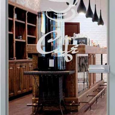 Coffee Bespoke Glass Door Design - Full Glass Door